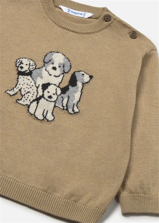 Mayoral Erkek Bebek Baskılı Sweater Bej 2372