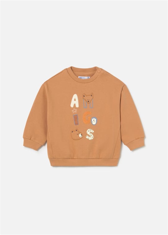Mayoral Erkek Bebek Baskılı Sweatshirt Turuncu 2418