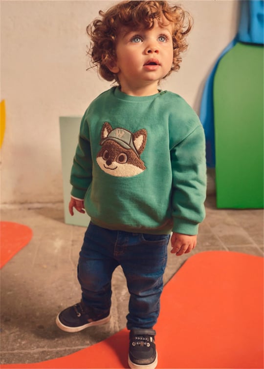 Mayoral Erkek Bebek Baskılı Sweatshirt Yeşil 2418