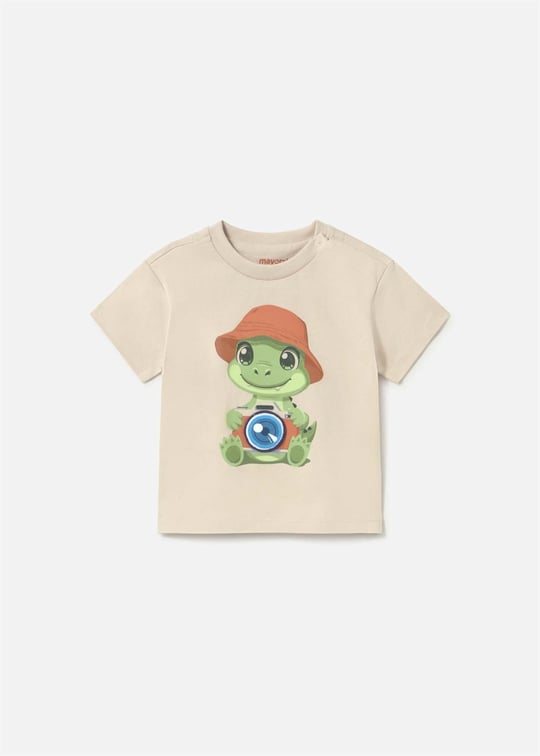 Mayoral Erkek Bebek Baskılı Tişört Krem 1016