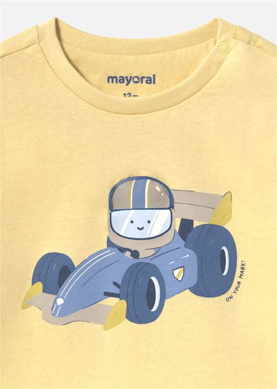 Mayoral Erkek Bebek Baskılı Uzun Kollu Tişört Sarı 2008