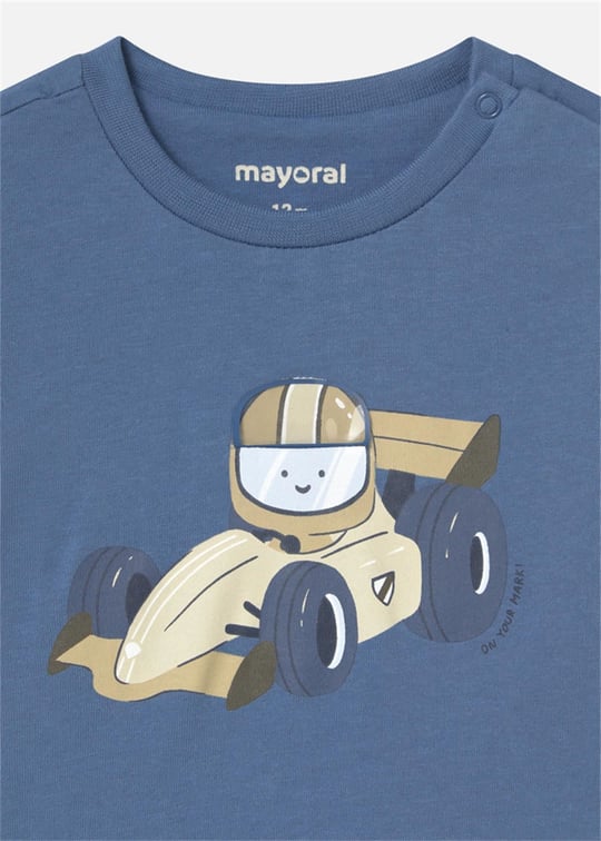 Mayoral Erkek Bebek Baskılı Uzun Kollu Tişört Mavi 2008