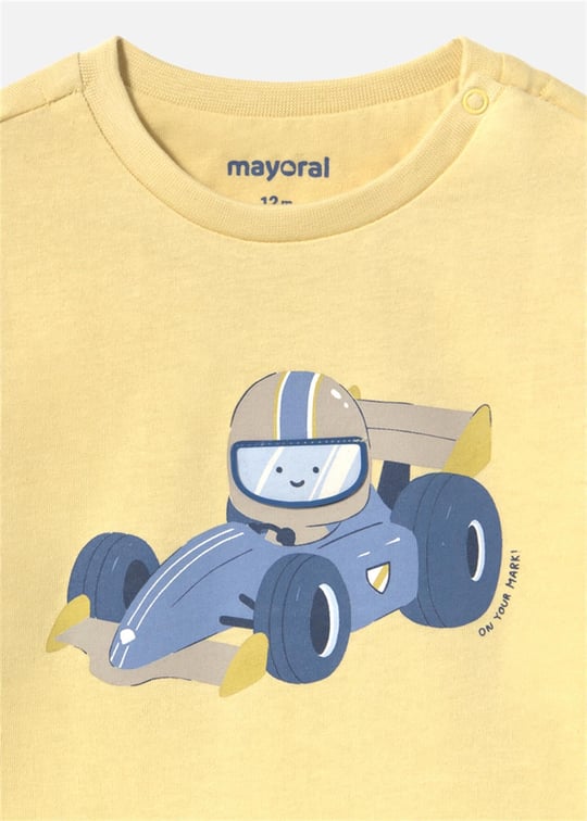 Mayoral Erkek Bebek Baskılı Uzun Kollu Tişört Sarı 2008