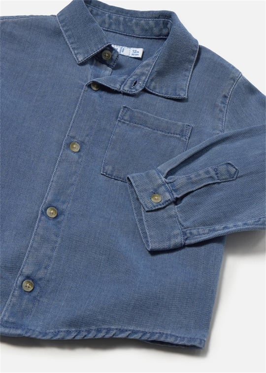 Mayoral Erkek Bebek Cepli Denim Gömlek Mavi 2109