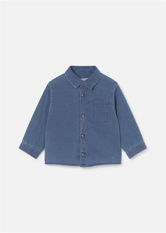 Mayoral Erkek Bebek Cepli Denim Gömlek Mavi 2109