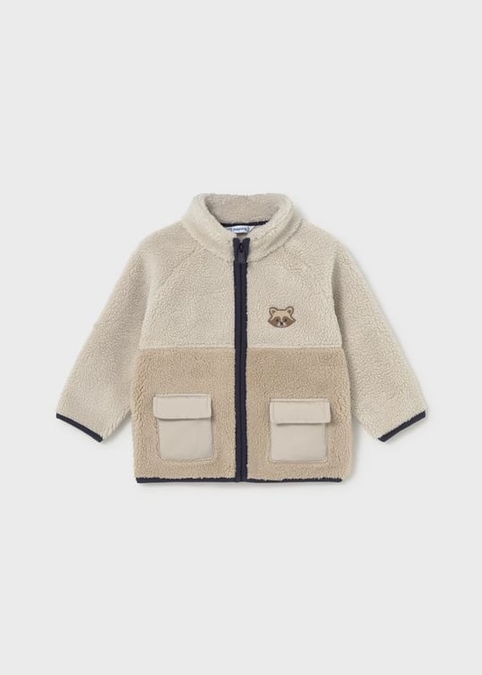 Mayoral Erkek Bebek Fermuarlı Peluş Ceket Bej 2429