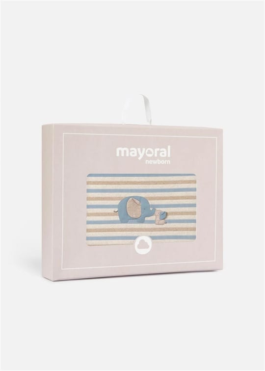 Mayoral Erkek Bebek Fil Desenli Battaniye Turkuaz 9490