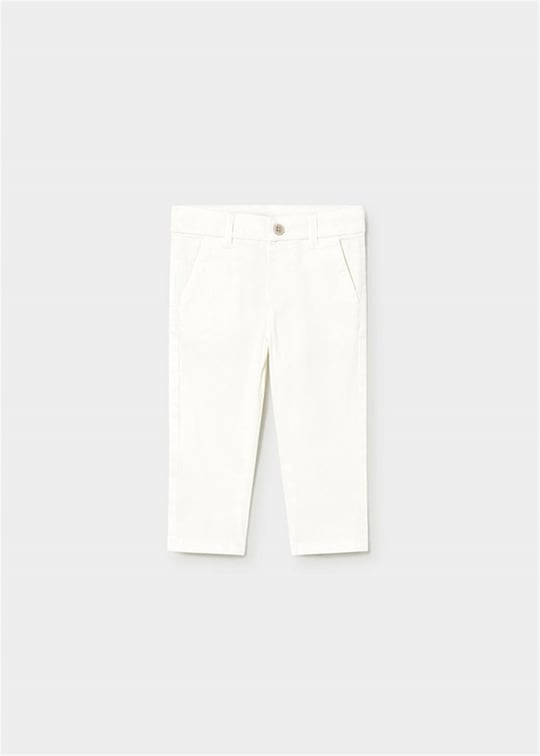 Mayoral Erkek Bebek Gabardin Pantolon Beyaz 522