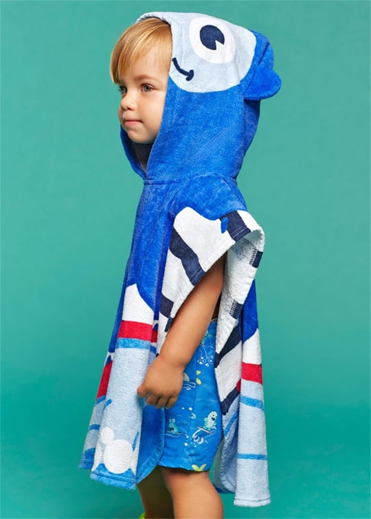 Mayoral Erkek Bebek Kapüşonlu Plaj Havlusu Lacivert 10690
