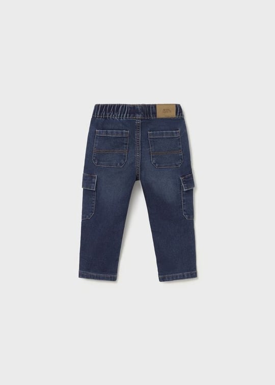 Mayoral Erkek Bebek Kargo Denim Pantolon Lacivert 2540