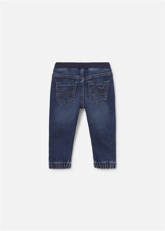 Mayoral Erkek Bebek Lastikli Denim Kot Pantolon Lacivert 2543