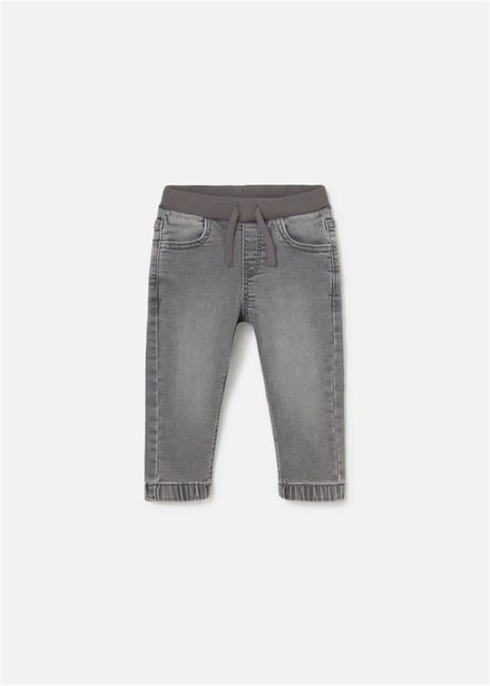 Mayoral Erkek Bebek Lastikli Denim Kot Pantolon Gri 2543