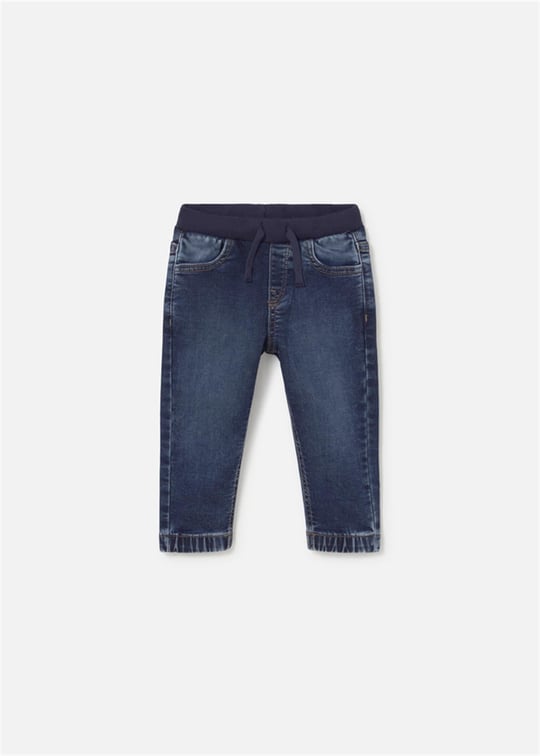 Mayoral Erkek Bebek Lastikli Denim Kot Pantolon Lacivert 2543