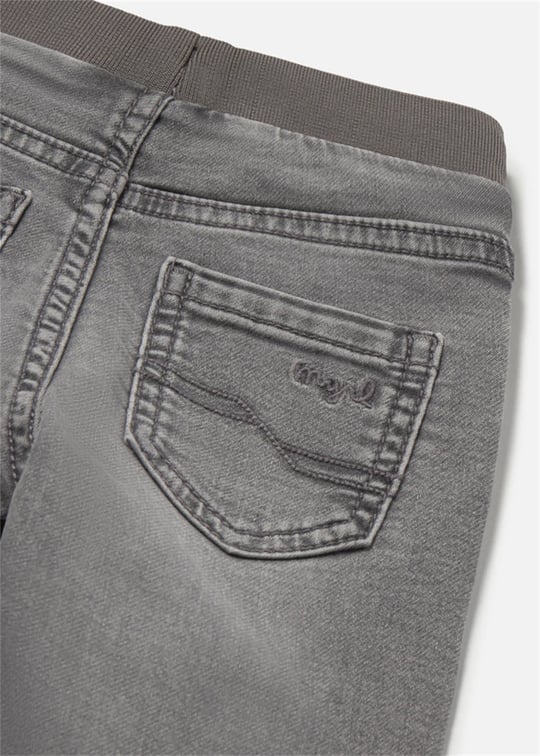 Mayoral Erkek Bebek Lastikli Denim Kot Pantolon Gri 2543