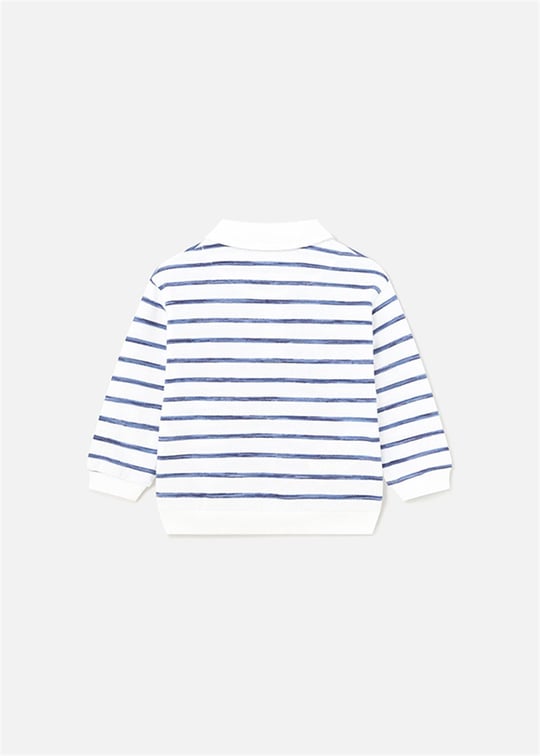 Mayoral Erkek Bebek Pamuklu Çizgili Yakalı Sweatshirt 1440