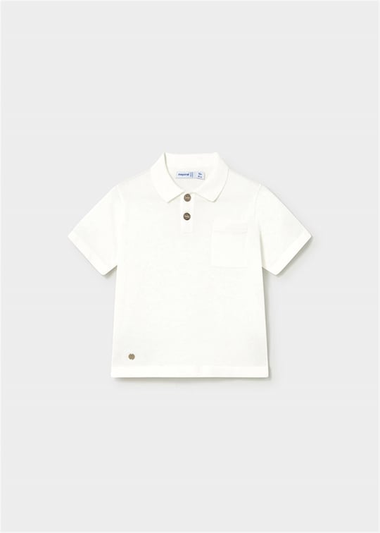 Mayoral Erkek Bebek Polo Yaka Düğmeli Tişört Beyaz 1109