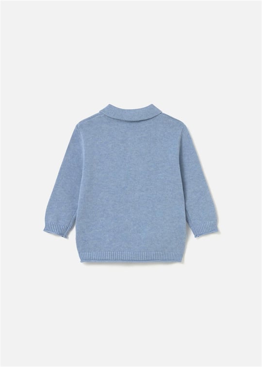 Mayoral Erkek Bebek Polo Yaka Kazak Mavi 2376