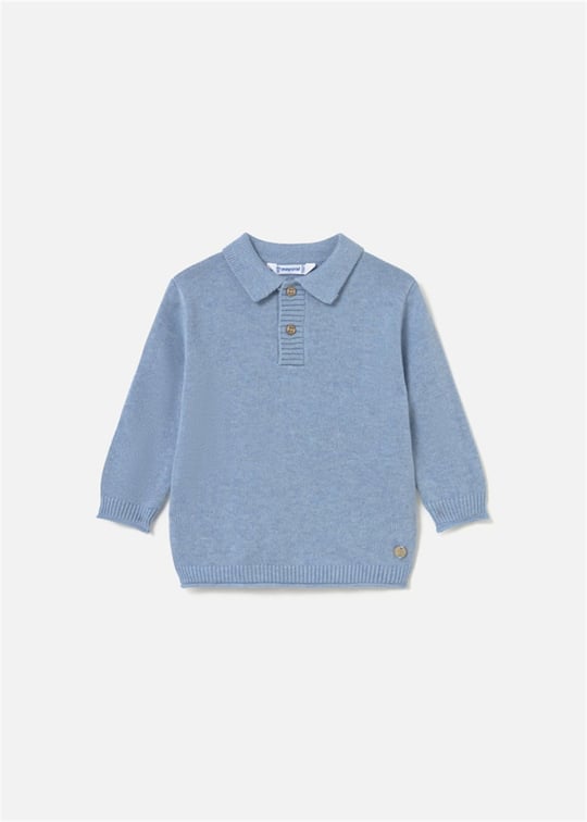 Mayoral Erkek Bebek Polo Yaka Kazak Mavi 2376