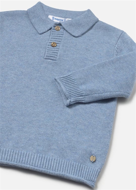 Mayoral Erkek Bebek Polo Yaka Kazak Mavi 2376