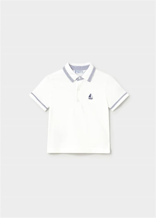 Mayoral Erkek Bebek Polo Yaka Tişört Beyaz 1107