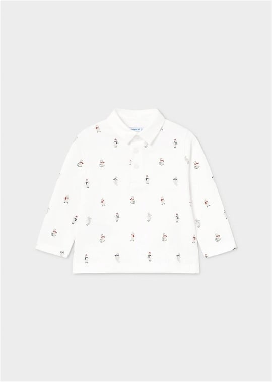 Mayoral Erkek Bebek Polo Yaka Uzun Kollu Tişört Krem 2182