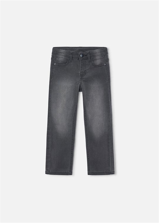 Mayoral Erkek Çocuk Basic Slim Fit Kot Pantolon Gri 515