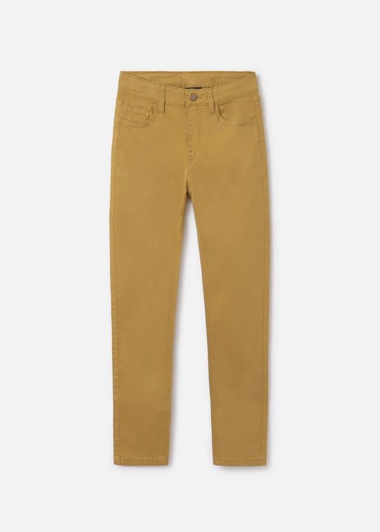 Mayoral Erkek Çocuk Basic Twill Slim Fit Pantolon Sarı 520