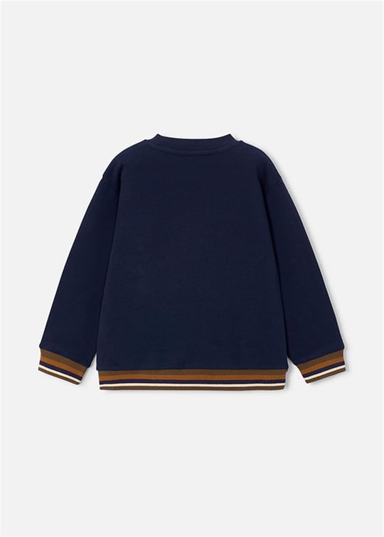 Mayoral Erkek Çocuk Baskılı Cepli Sweatshirt Lacivert 4462