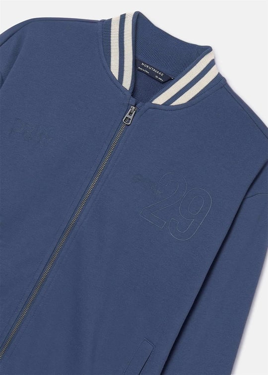 Mayoral Erkek Çocuk Baskılı Fermuarlı Sweatshirt Lacivert 6416