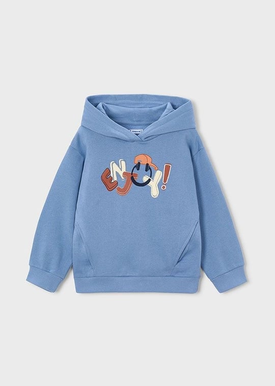 Mayoral Erkek Çocuk Baskılı Kapüşonlu Sweatshirt Mavi 4456