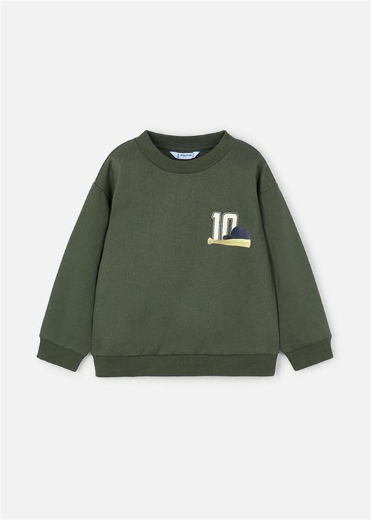 Mayoral Erkek Çocuk Baskılı Sweatshirt Yeşil 4401