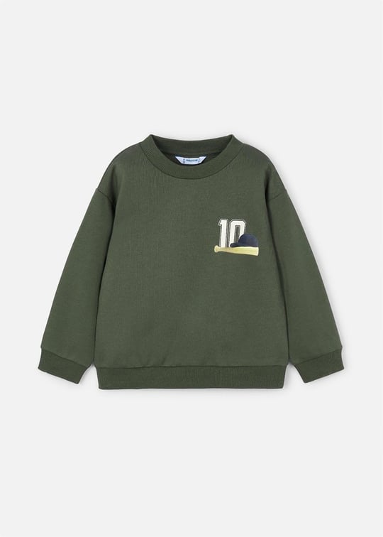 Mayoral Erkek Çocuk Baskılı Sweatshirt Yeşil 4401