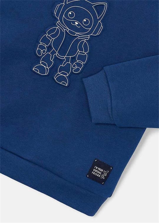 Mayoral Erkek Çocuk Baskılı Sweatshirt Lacivert 4459