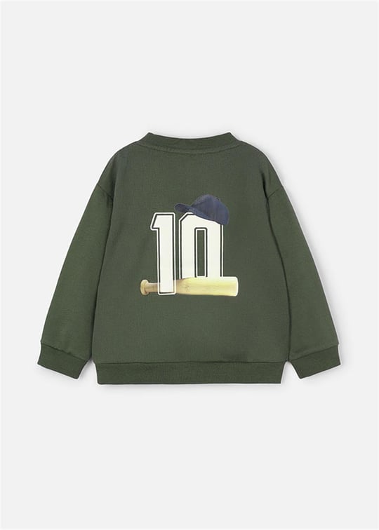 Mayoral Erkek Çocuk Baskılı Sweatshirt Yeşil 4401
