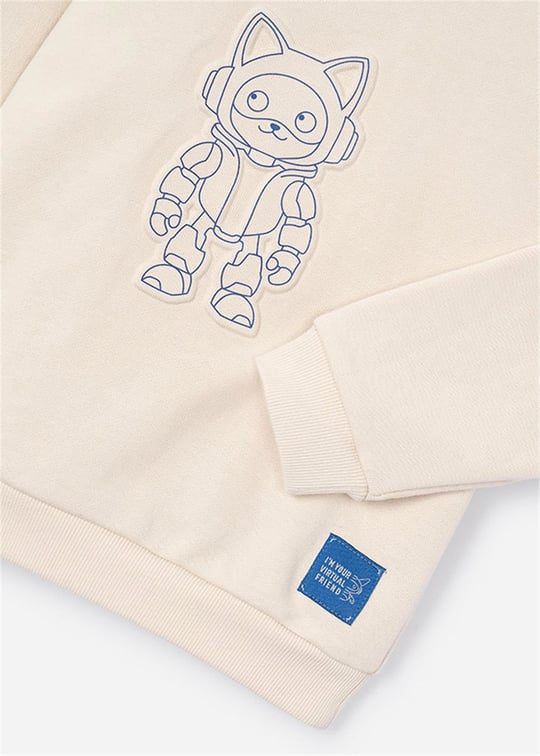 Mayoral Erkek Çocuk Baskılı Sweatshirt Bej 4459