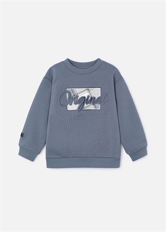 Mayoral Erkek Çocuk Baskılı Sweatshirt Gri 4452