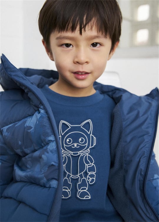 Mayoral Erkek Çocuk Baskılı Sweatshirt Lacivert 4459