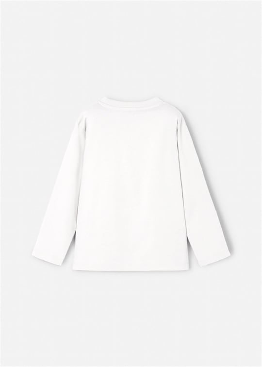 Mayoral Erkek Çocuk Baskılı Sweatshirt Krem 4083