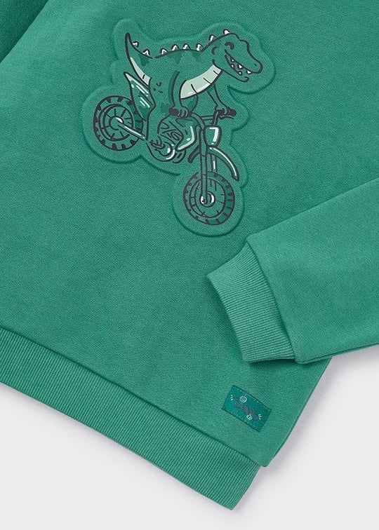 Mayoral Erkek Çocuk Baskılı Sweatshirt Zümrüt Yeşili 4459