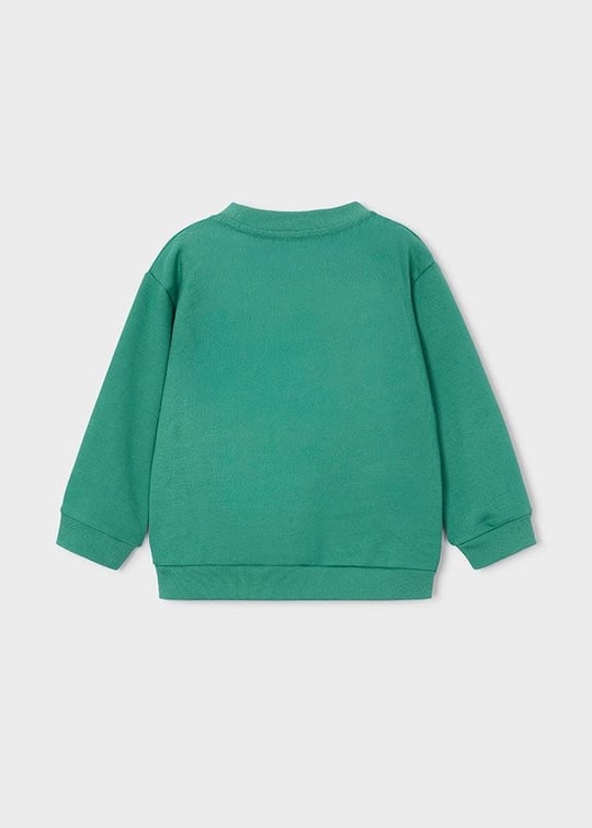 Mayoral Erkek Çocuk Baskılı Sweatshirt Zümrüt Yeşili 4459