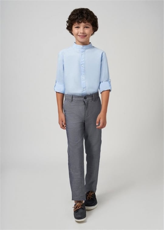 Mayoral Erkek Çocuk Chino Keten Pantolon Gri 6512