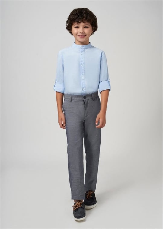 Mayoral Erkek Çocuk Chino Keten Pantolon Gri 6512