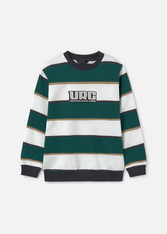 Mayoral Erkek Çocuk Çizgili Sweatshirt Yeşil 7451