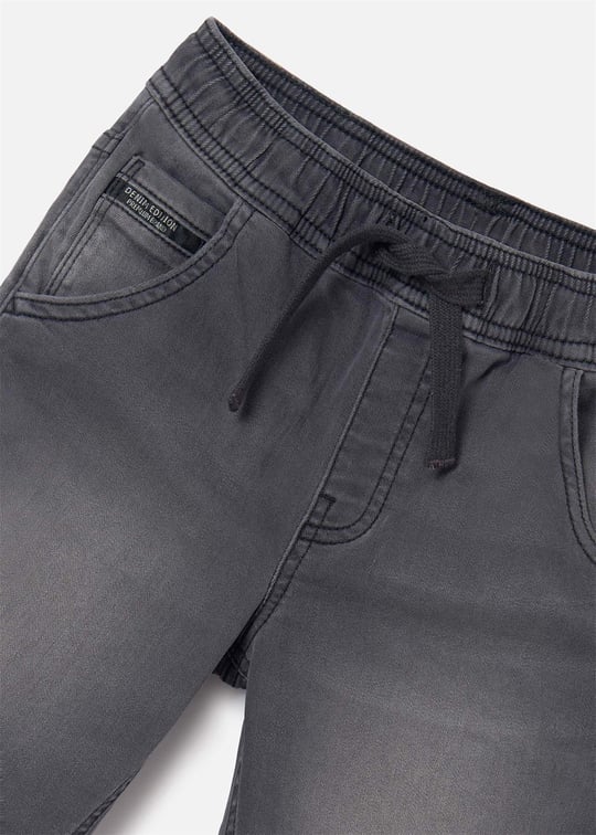 Mayoral Erkek Çocuk Denim Bermuda Kot Şort Koyu Gri 6282 