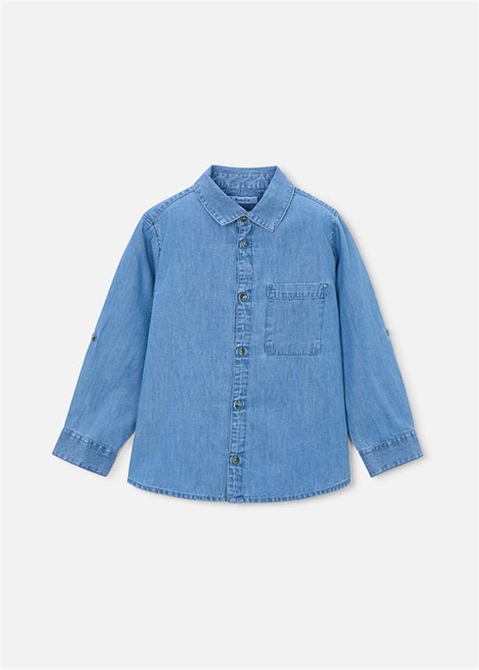 Mayoral Erkek Çocuk Denim Gömlek Mavi 3122