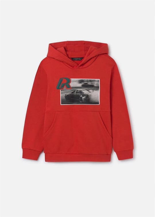 Mayoral Erkek Çocuk Desenli Sweatshirt Kırmızı 7452
