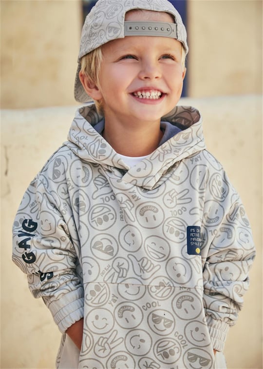 Mayoral Erkek Çocuk Düşük Omuzlu Sweatshirt Taş 3483