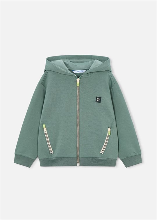 Mayoral Erkek Çocuk Fermuarlı Kapüşonlu Sweatshirt Yeşil 3442