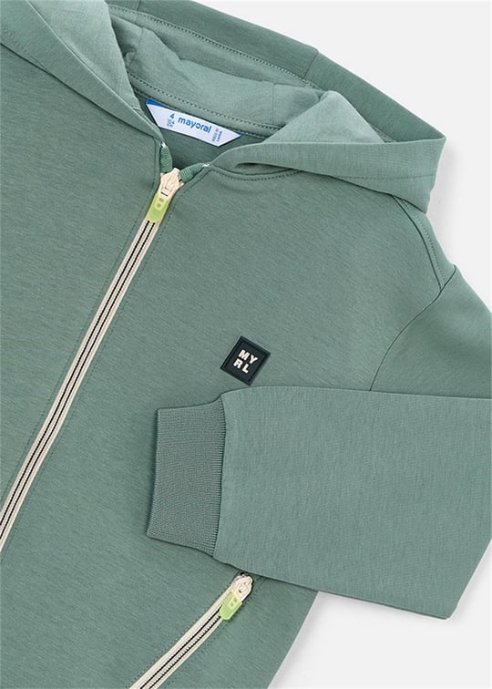 Mayoral Erkek Çocuk Fermuarlı Kapüşonlu Sweatshirt Yeşil 3442