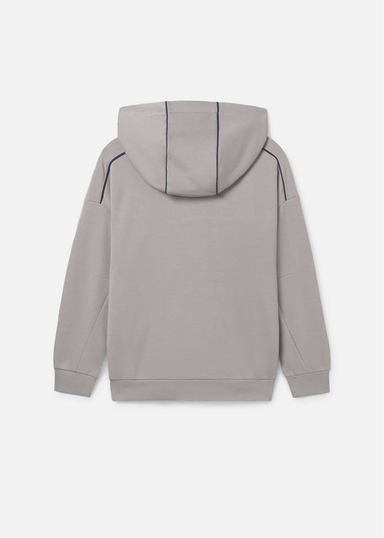 Mayoral Erkek Çocuk Fermuarlı Kapüşonlu Sweatshirt Ceket Taş 6417